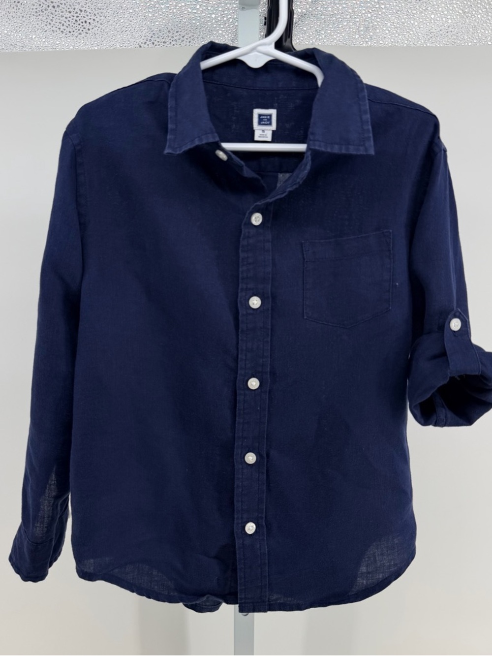 Janie and Jack Classic Navy Button-Down Shirt